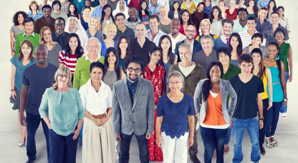 Crowed of Diversity People Friendship Happiness Concept